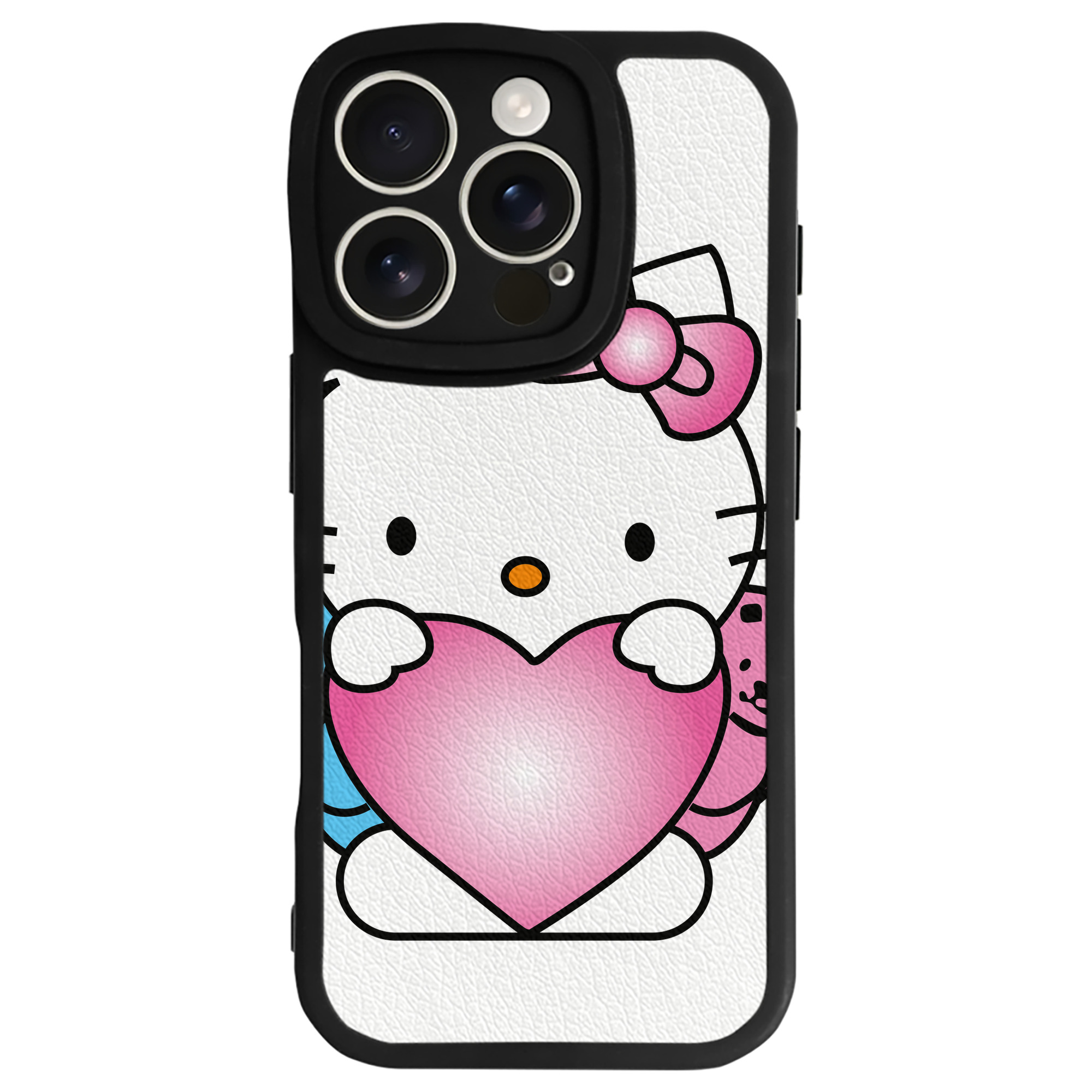 （画像用） Hello Kitty ハローキティ 【iPhone 16シリーズ対応】シリコンスマホケース（レザー調） 材質：シリコン